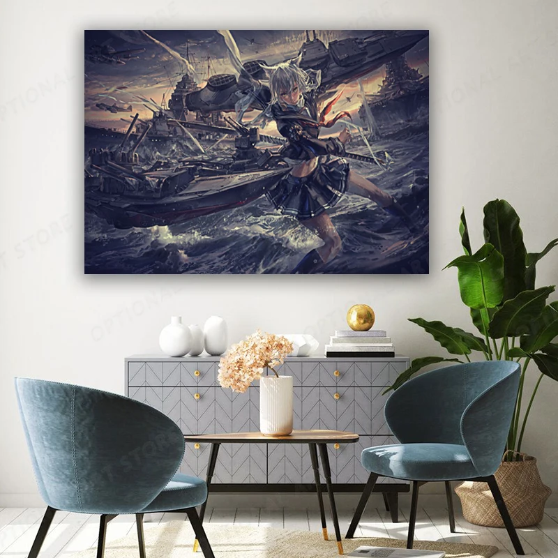 Картины на холсте для украшения манги картины дома HD печать настенное искусство