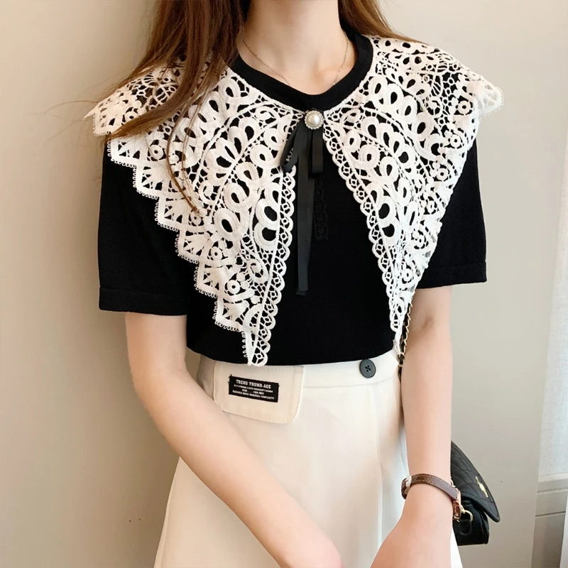 

Casual Decorative False Shirt Collar Women Dress Collar Polyester Collar Girls Collars