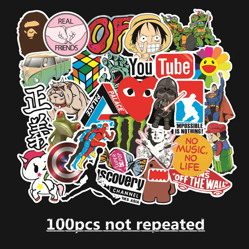 Наклейки Смешанные Мультяшные для игрушек 100 шт.|Наклейки творчества| |