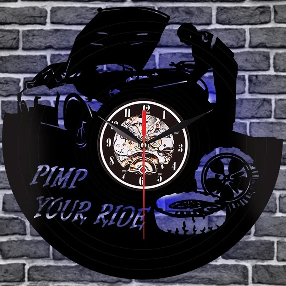 Настенные часы автомобильный магазин 3D украшение креативная Автомобильная