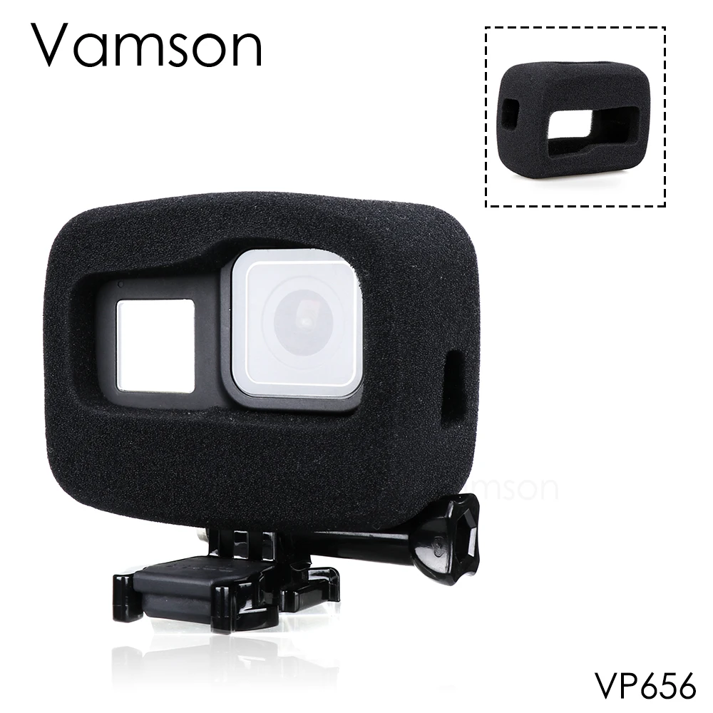 Губчатый чехол Vamson для камеры Go Pro Hero 8 Черный Защитный лобового стекла защита от