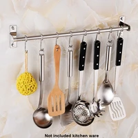 1pc stainless steel kitchen storage rack wall mounted pan pot racks kitchen utensils hanger organizer home storage hooks
