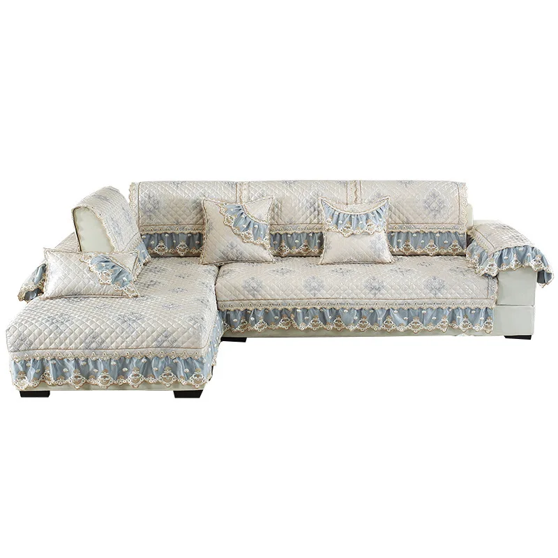 

Europe Sofa Covers Luxury Lace Decor Corner Sofa Cover Towel Home Furniture Protector Cover for Living Room Sectional Slipcover