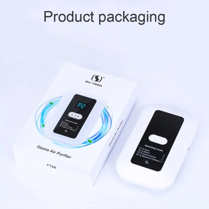 

Ozone Generator Air Purifier, Portable Ozone Machine to Eliminates Smoke, Bad Odors with 4 Modes for Cars, Houses, Bedrooms