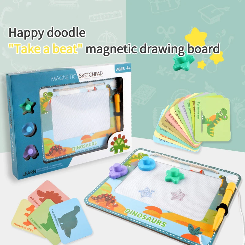 

Children Hangable Paint Toy Kids Drawing White Writing Toy Educational Drawing Board Magnetic Graffiti Board Game With Word Card