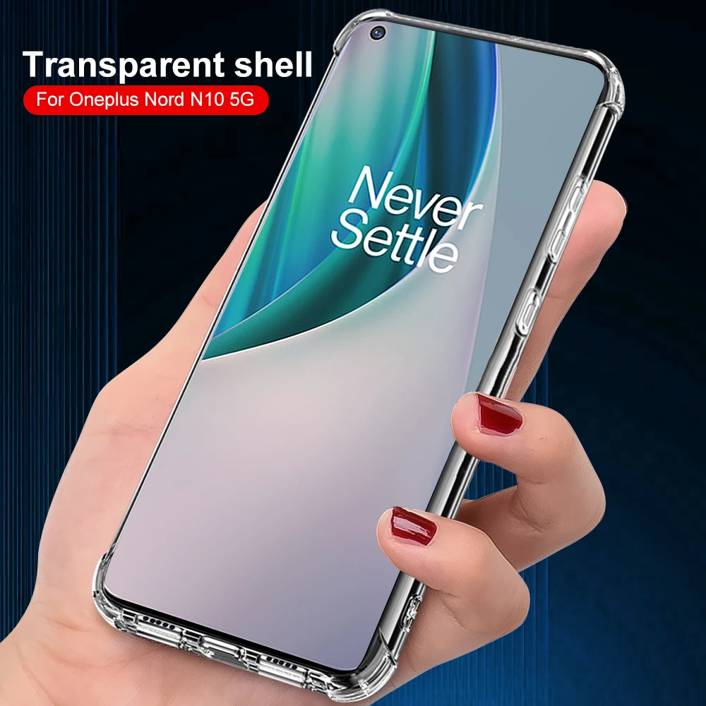 

Shockproof Crystal Airbag TPU Armor Cover For Oneplus 9 Pro Transparent TPU Phone Cases For Oneplus Nord N 10 100 7 8 T Pro Capa