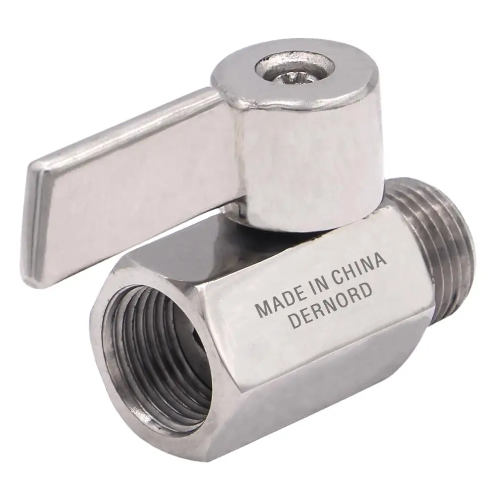 DERNORD мини шаровой клапан-3/8 &quotNPT Мужской и женский кран из нержавеющей стали |