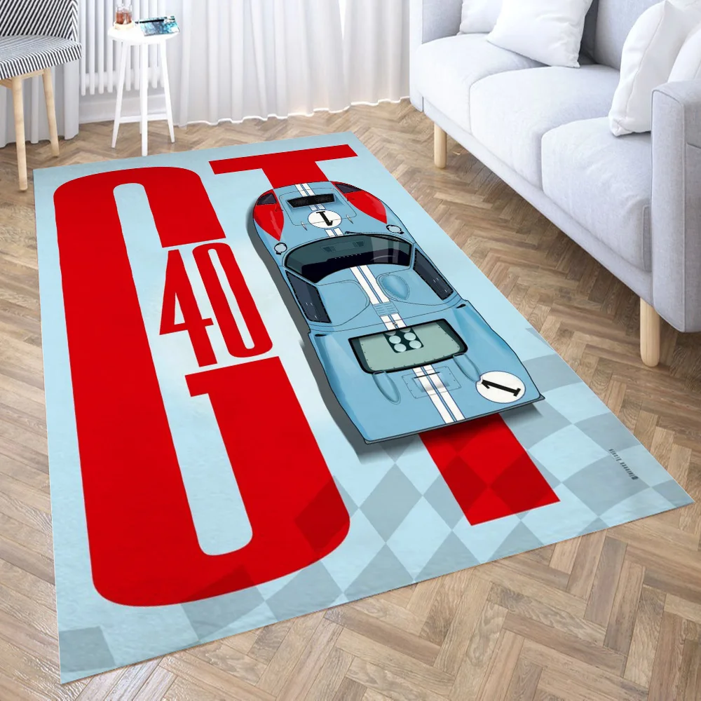 

Противоскользящие плюшевые напольные коврики GT40 Ken Mile Top Tribute для спальни с 3D принтом, модные коврики для дома, новинка, Прямая поставка