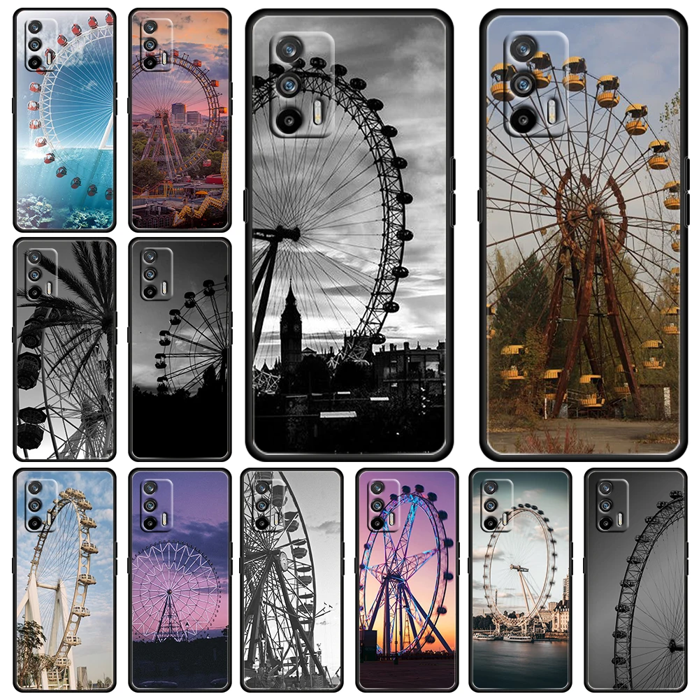 

Playground ferris wheel For OPPO Realme GT Explorer Master Neo Flash Edition C21 C20 C15 C11 C3 Soft Black Phone Case