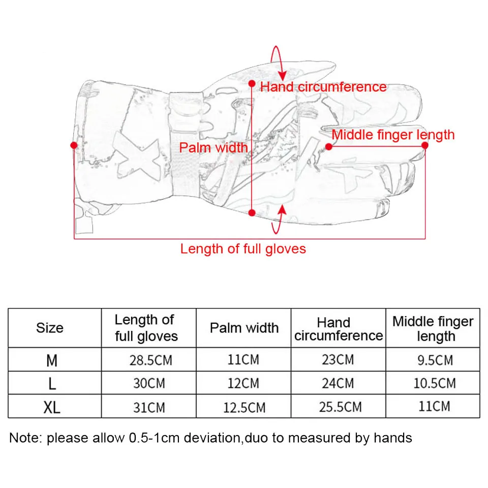

Professional Ski Gloves Touch Screen Fleece Winter Warm Snowboard Gloves Ultralight Waterproof Motorcycle Thermal Snow gloves
