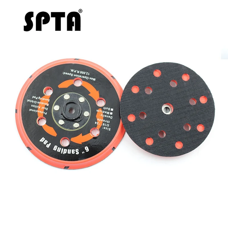 

SPTA 5" 6" Sanding Pad Backing Plate for DA Polisher 125mm 150mm Self Adhesive Back Plate with Heat Emission Holes