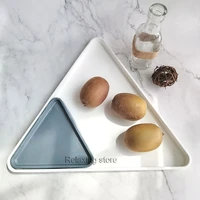 concrete large tray silicone mold fruits storage tray mold plaster home decor geometric cement display plate tray resin mould