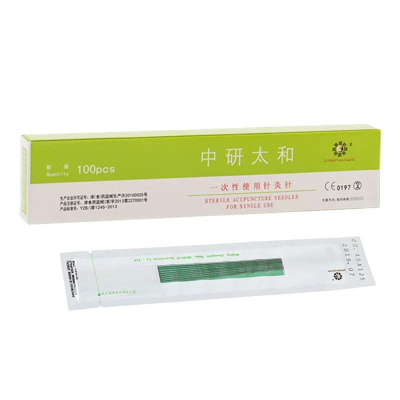 100 шт./кор. Zhongyan Taihe длинные Иглоукалывание иглы одноразовые массаж иглой