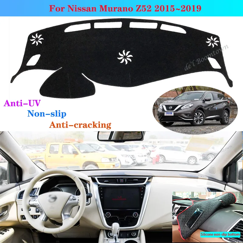 

Car Dashboard Cover Dash Mat For Nissan Murano Z52 2015 2016 2017 2018 2019 Auto Non-slip sun Shade Dash Cover Protective pet