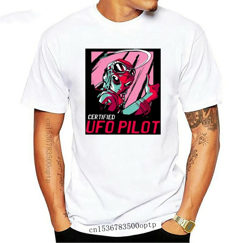 

New Alien Certified Ufo Pilot Retro Black Navy T-Shirt S-3Xl High Quality Casual Printing Tee Shirt