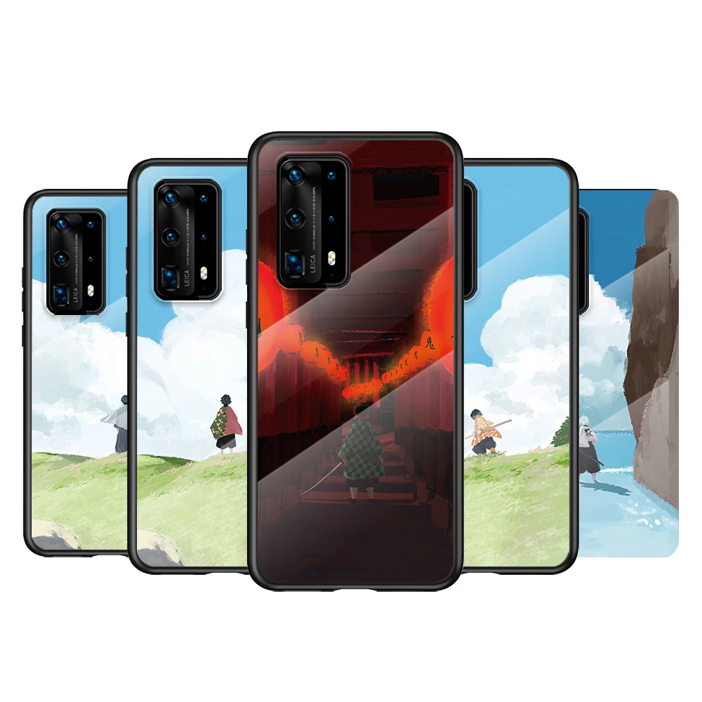 

Tempered Glass Cover Demon blade For Huawei P40 P30 P20 P10 Pro Plus Lite 5G 2019 Phone Case