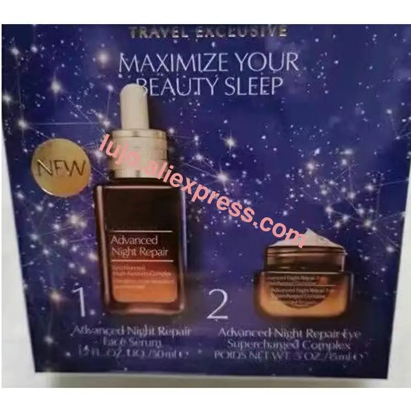 2 in 1 Makeup Set Brand Maximize Your Beauty Sleep Advanced Face Serum & Eye Supercharged Complex Drop Shipping  50 ml +15ml