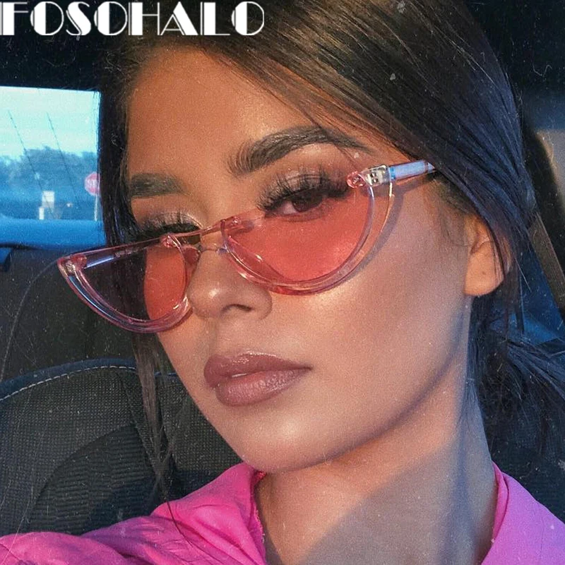 

Модные полуоправы без оправы, солнцезащитные очки для женщин 2020, Модные прозрачные очки, брендовые дизайнерские солнцезащитные очки кошачи...