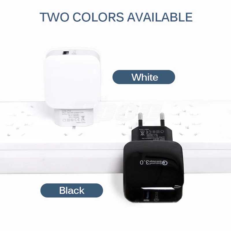 Адаптер для быстрой зарядки 3 0 3A EU US Plug USB Сетевое зарядное устройство QC3.0 iPhone iPad
