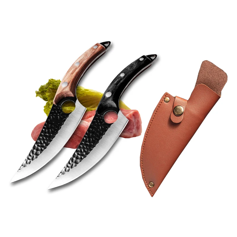 

5.5" Kitchen Knife Meat Cleaver Slaughtering Butcher Knife Chopping Boning Knife Raw Fish Filleting Cooking Tool