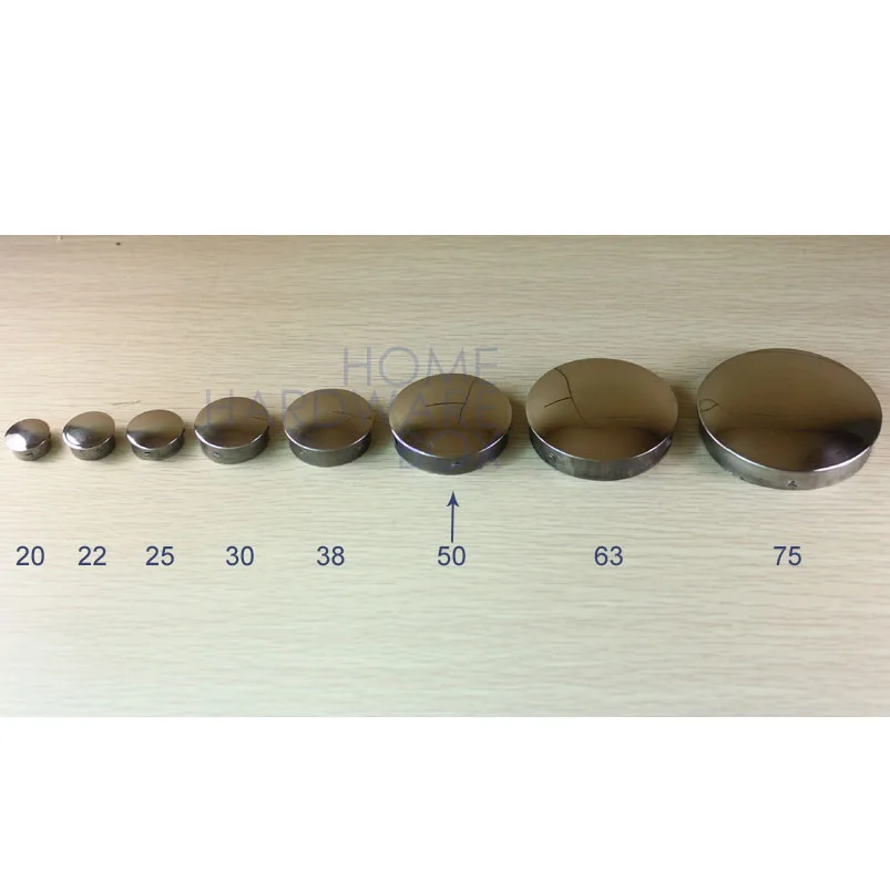 2 &quotO.D. Круглая трубка из нержавеющей стали нажимная крышка труба для поручней 50