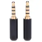 2 шт., 4-полюсный Штекерный адаптер для наушников, 3,5 мм