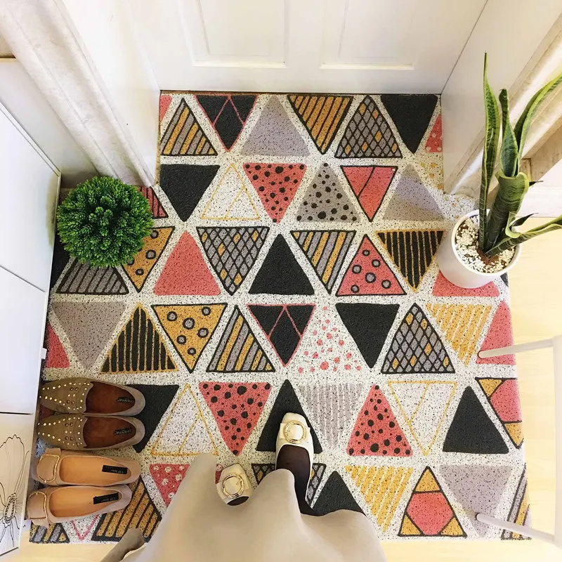 

Door mat Carpet PVC Wire Loop Anti-Slip Floor Mat Mats For Outdoor Indoor Entrance Kitchen Bathroom Rug Doormat Dust Removal