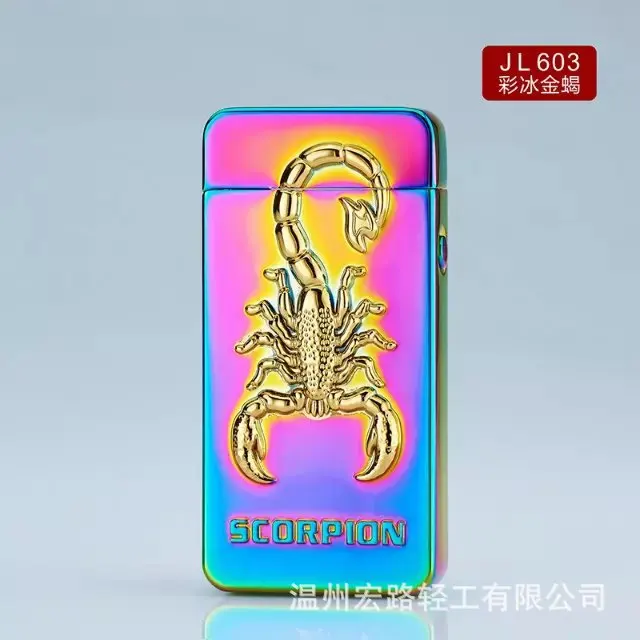 Двойная дуговая USB перезаряжаемая Зажигалка Креативный дизайн дракон