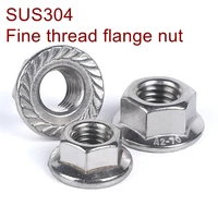 stainless steel fine thread flange nut m81 0 m101 0 m101 25 m121 25 m121 5 lock nut sus 304 din6923
