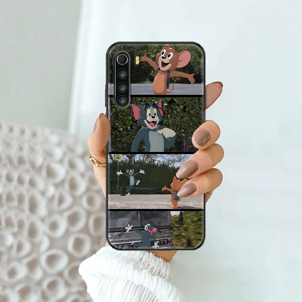 

TOM Cat And Mouse Phone case For Xiaomi Redmi Note 7 7A 8 8T 9 9A 9S 10 K30 Pro Ultra black tpu back art waterproof luxury shell