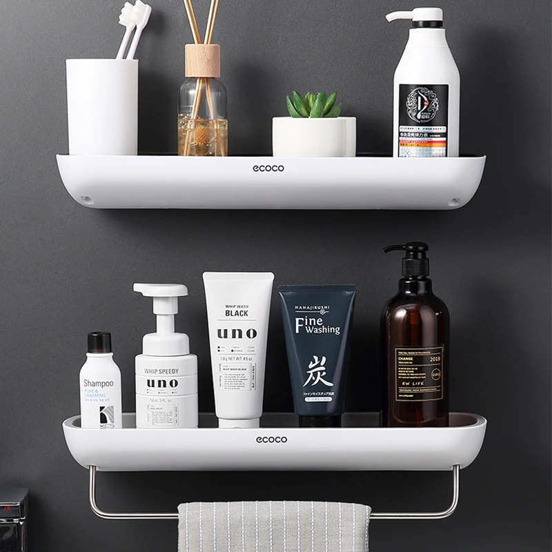 

Corner Bathroom Organizer Shelf Shampoo Cosmetic Storage Rack Wall Mounted Kitchen Shelf Household Items Bathroom Accessories