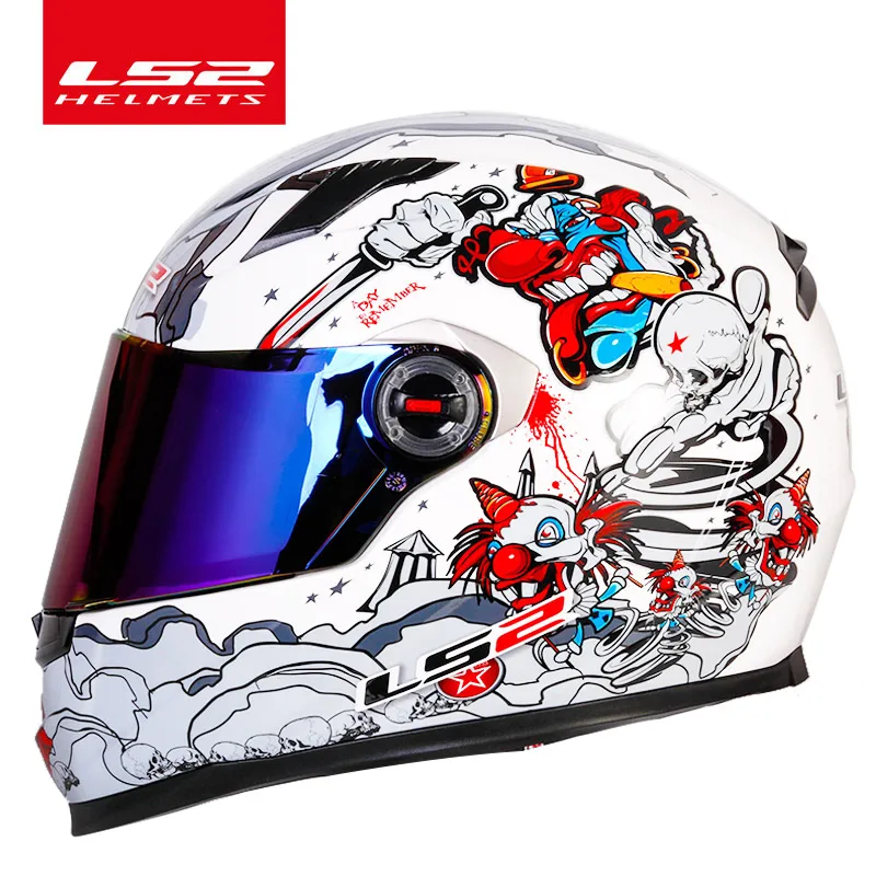 LS2 global store LS2 FF358 Полнолицевой мотоциклетный шлем, мотоциклетный шлем для кросс-гонок, Сертификация ECE, Мужской и Женский шлем casco moto casque - Цвет: crazy rainbow visor