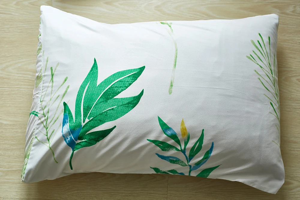 

Nordic Leaf Print Bedding Set Modern Bed Linen Duvet Cover Set with Pillowcase Single Double Queen King Quilt Covers Bedclothes