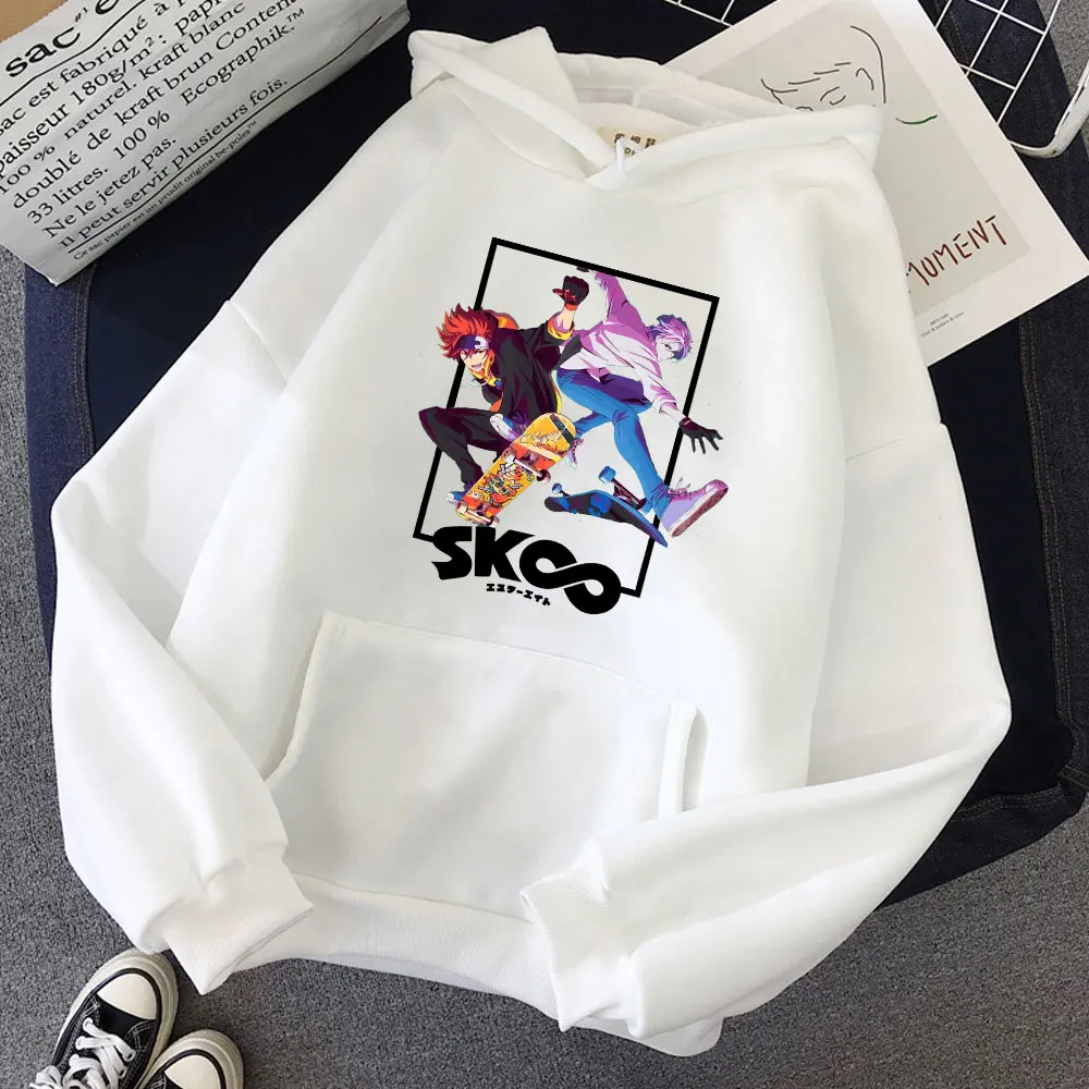 

2021 Casual Long Sleeve Harajuku Streetwear SK8 The Infinity Cosplay Hoody Langa Printed Hoodies Women Loose Hip Hop Hoodie Tops
