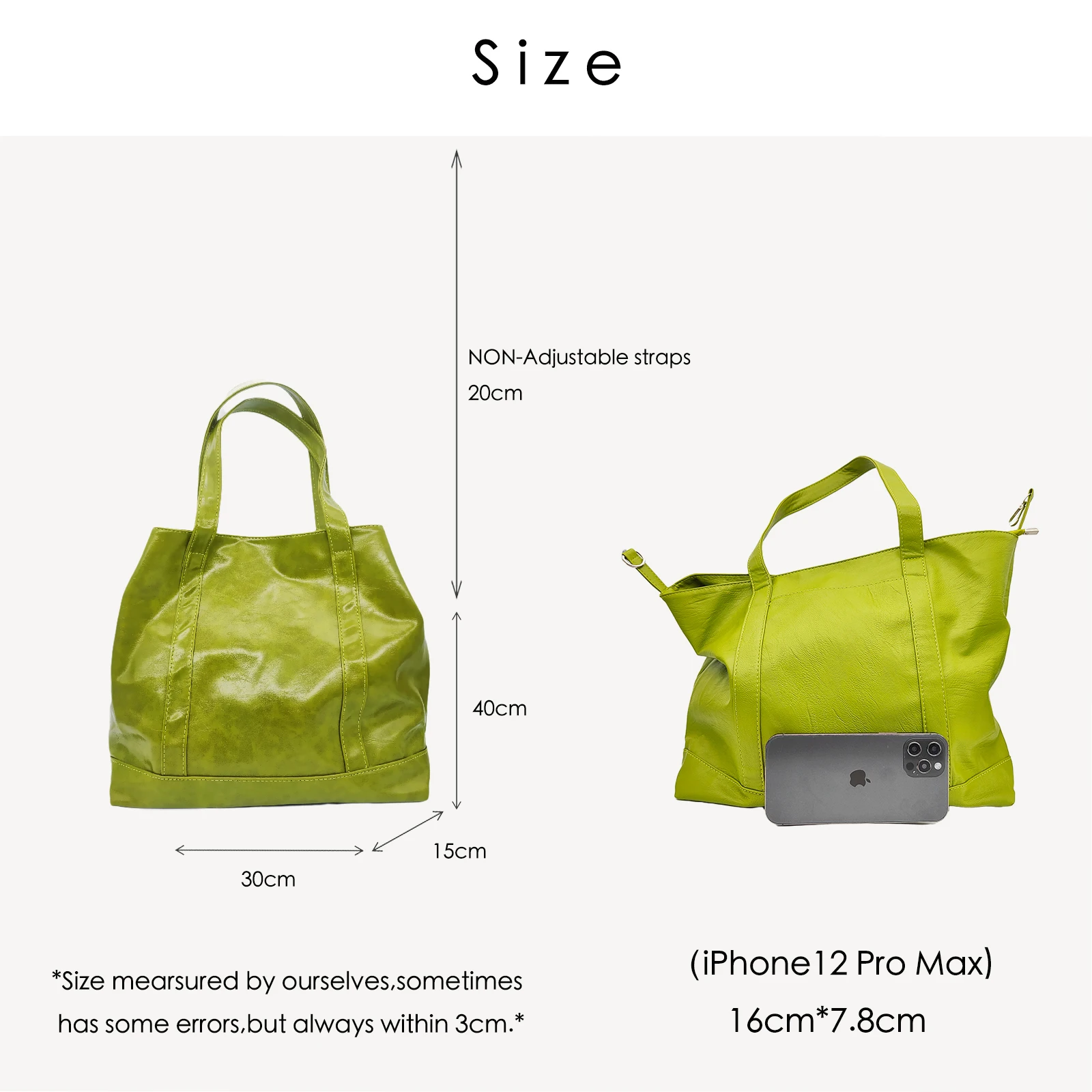

HOT SALE 2021 New Summer Super Soft High Quality PU Avocado Green Multifunction Capacity Book Tote Shoulder Bags Free Shipping