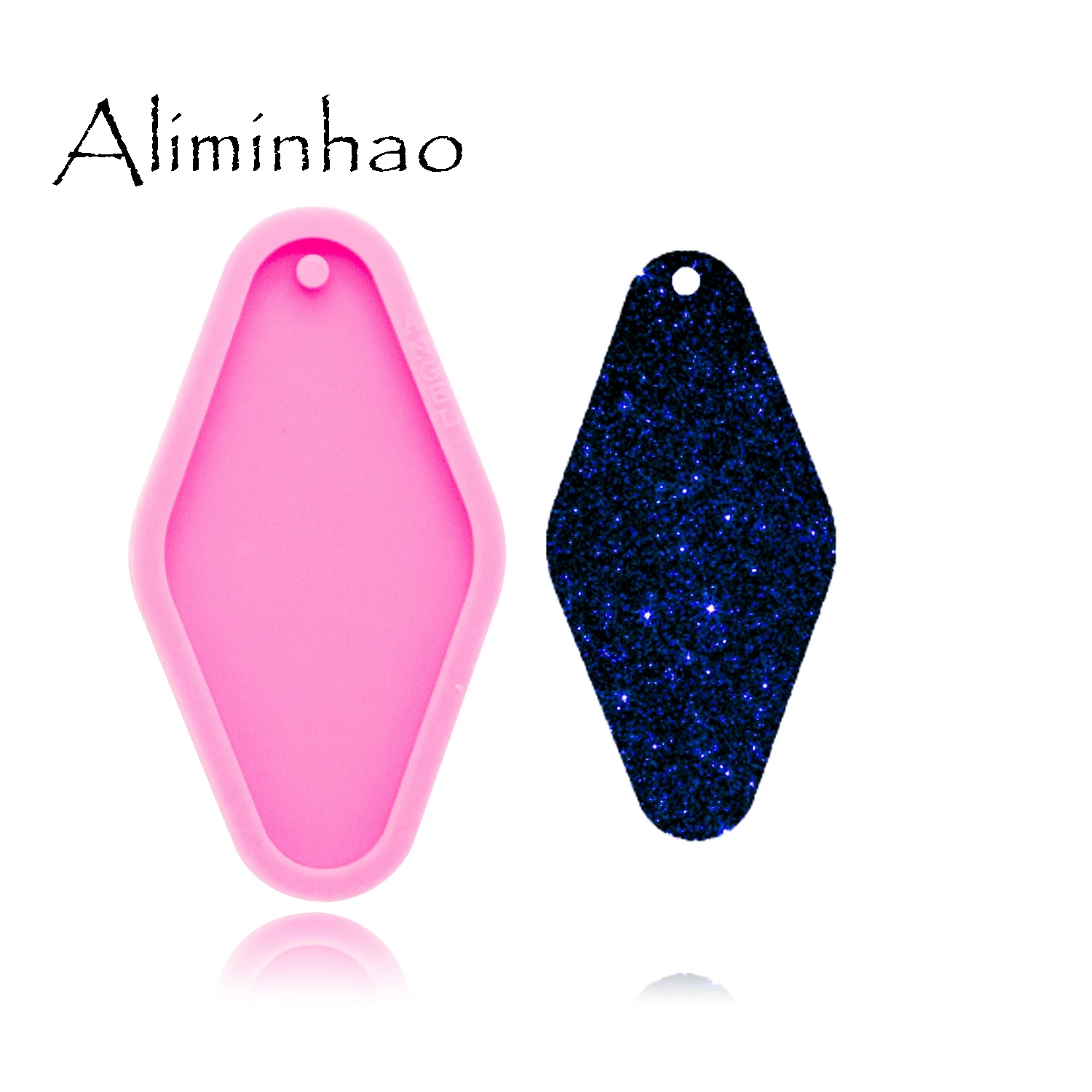 Блестящая силиконовая форма для багажа DY0297 бирка сумки брелока поделок из смолы