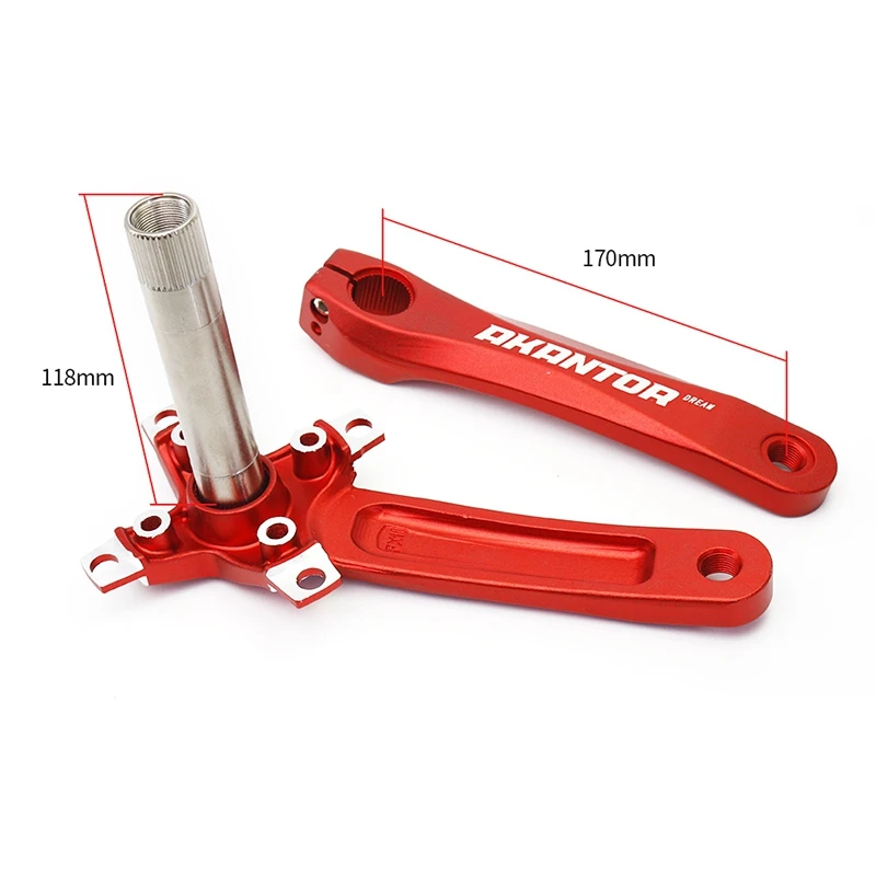

AKANTOR AK Mountain Bike Crankset Ultraligh Road Bicycle Crank Set 32T 170mm Crank Arm Bike Chain Wheel with BB Axis