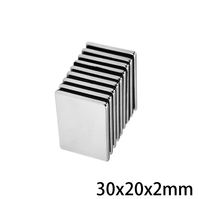 Супермощный Неодимовый Магнит 30*20*2 мм Постоянный Магнитный блок 30 x 20 2 мощный