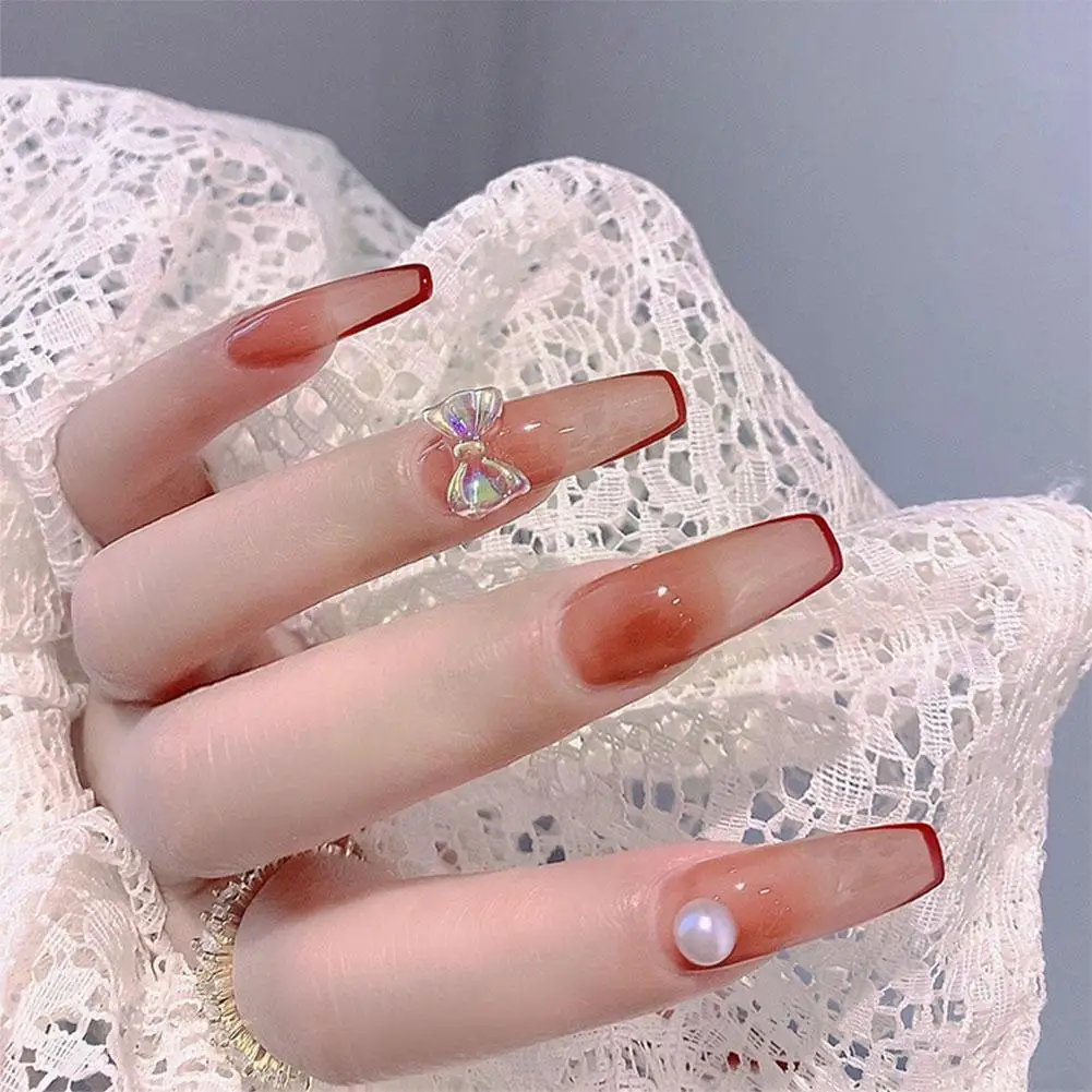 

Мраморная линия, длинный гроб, накладные ногти, балерина, маникюр, искусственные Типсы, пресс для ногтей, съемное полное покрытие, инструмен...