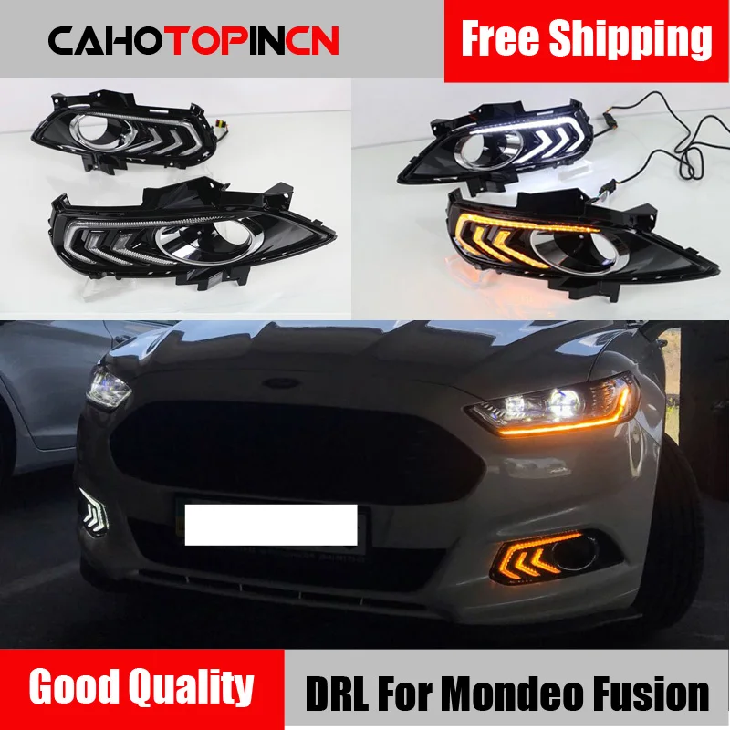 Для Ford Mondeo Fusion 2013 2014 2015 2016 автомобиля DRL Светодиодный дневной светильник