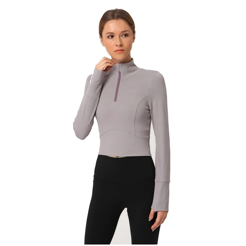 Одежда для спортзала и фитнеса женский укороченный топ облегающая футболка из