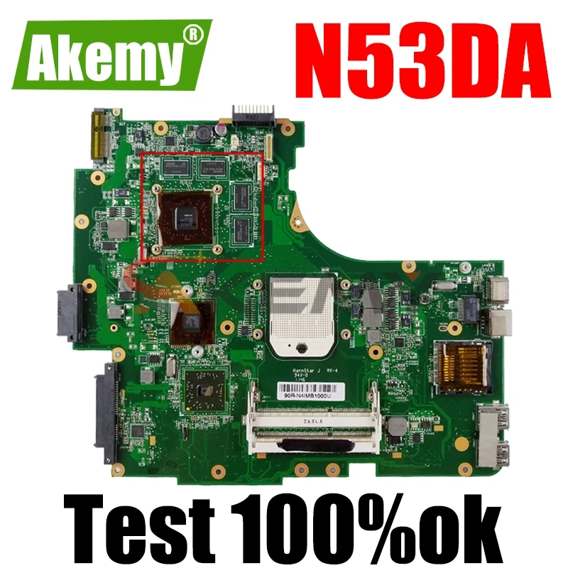 

Akemy N53DA Laptop motherboard for ASUS N53DA N53D N53 Test original mainboard