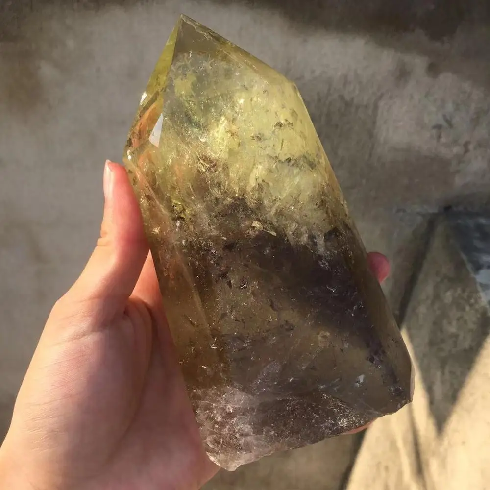 

Natural lemon Obelisk crystal bar aura therapy 934g