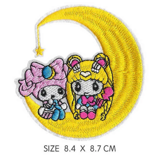 Sailor Moon лицо вышитое Железо на патч, Волшебная коробка девушка мультфильм персонаж куртка рюкзак DIY аксессуары для одежды - Цвет: Медь
