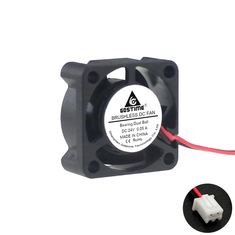24V XH2.54 2Pin 2510 мини Бесщеточный вентилятор DC 5 в 12 В 24 В Чипсет Вентилятор радиатора 25X25X10 мм 3d принтер Охлаждающие вентиляторы, охладитель вентилятор радиатора - Цвет: 24V XH2.54 2Pin