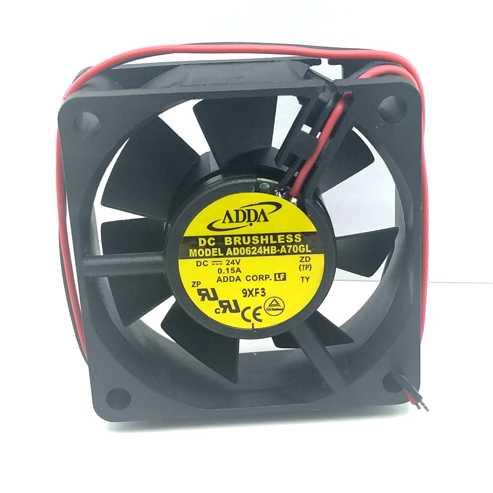 

Original ADDA AD0624HB-A70GL 60x60x25mm 2-wires DC 12V 0.15A Server Square axial cooling Fan