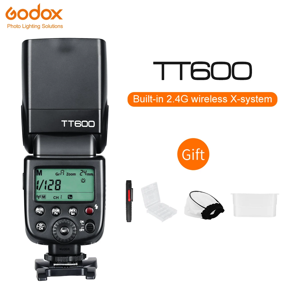 

Вспышка Godox TT600 2.4G Wireless GN60 для фотоаппаратов