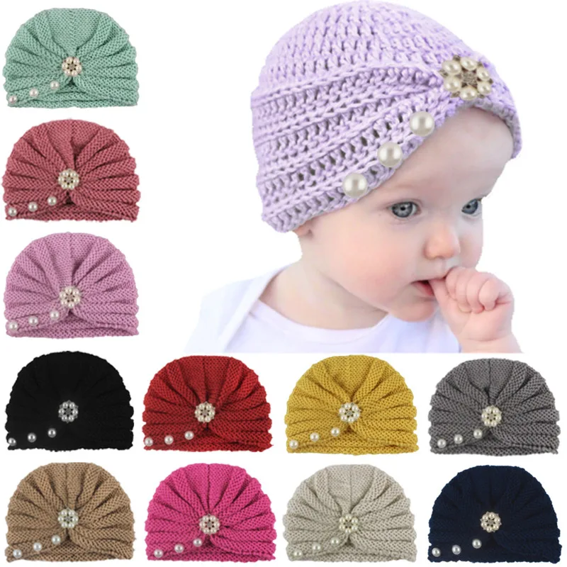 Новинка 2019 наборы из ленты с бусинами детская шапочка Индии шерстяное вязаное