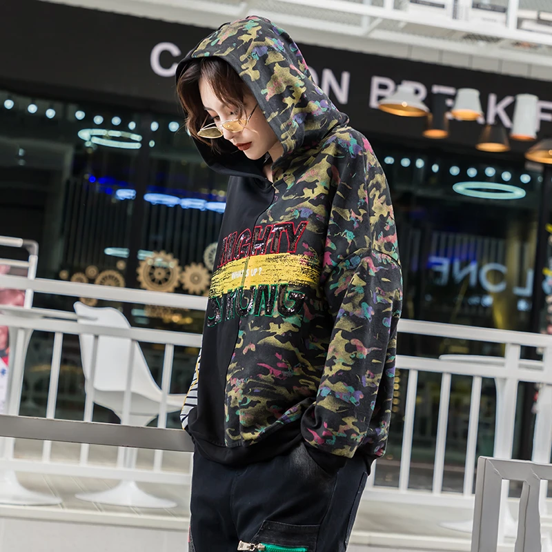 Женская камуфляжная Толстовка Max LuLu повседневная толстовка с капюшоном в