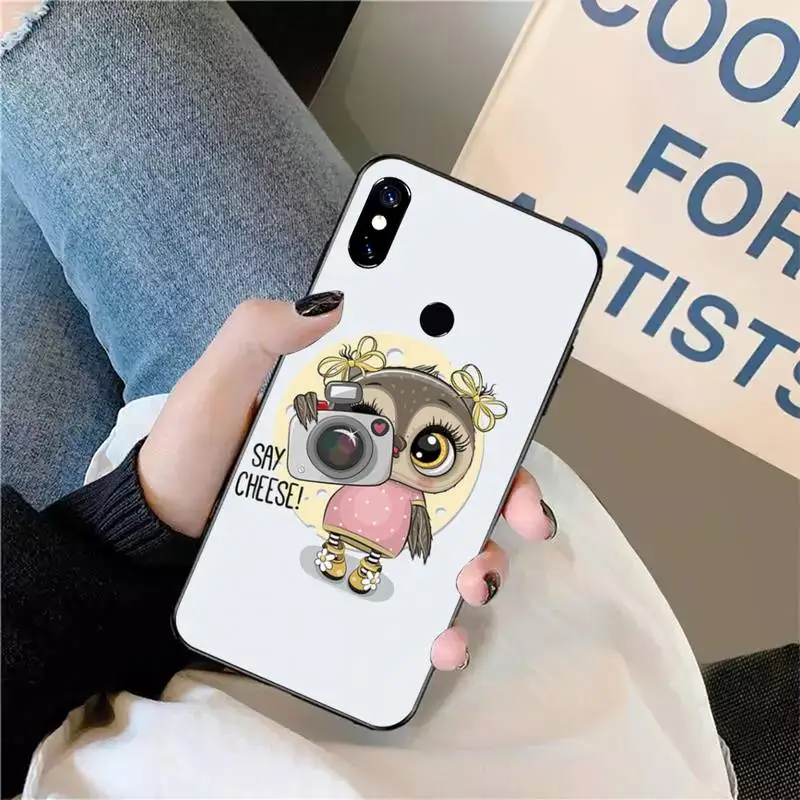 

Phone Case For Xiaomi Redmi Note 4 4x 5 6 7 8 pro S2 PLUS 6A PRO Cute Owl cartoon